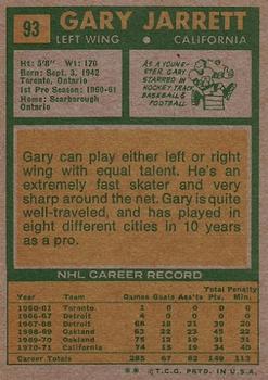 1971-72 Topps #93 Gary Jarrett Back
