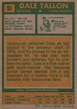 1971-72 Topps #95 Dale Tallon Back