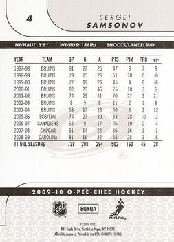 2009-10 O-Pee-Chee - Rainbow #4 Sergei Samsonov Back