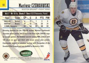 1995-96 Parkhurst International - Emerald Ice #18 Mariusz Czerkawski Back