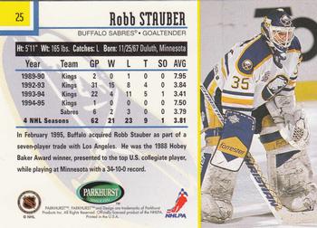 1995-96 Parkhurst International - Emerald Ice #25 Robb Stauber Back