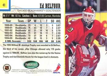 1995-96 Parkhurst International - Emerald Ice #41 Ed Belfour Back