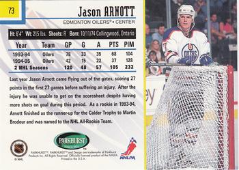 1995-96 Parkhurst International - Emerald Ice #73 Jason Arnott Back