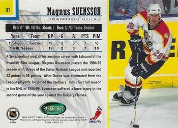 1995-96 Parkhurst International - Emerald Ice #83 Magnus Svensson Back