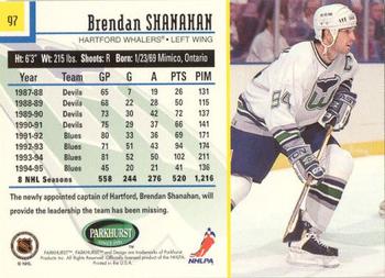 1995-96 Parkhurst International - Emerald Ice #97 Brendan Shanahan Back