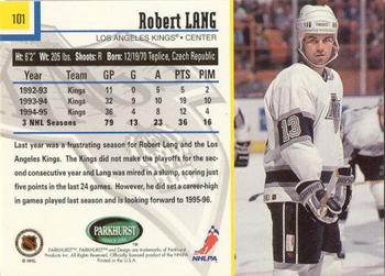 1995-96 Parkhurst International - Emerald Ice #101 Robert Lang Back