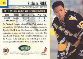 1995-96 Parkhurst International - Emerald Ice #169 Richard Park Back