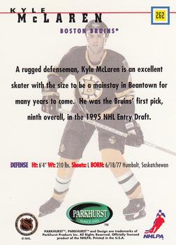1995-96 Parkhurst International - Emerald Ice #262 Kyle McLaren Back