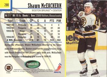1995-96 Parkhurst International - Emerald Ice #280 Shawn McEachern Back