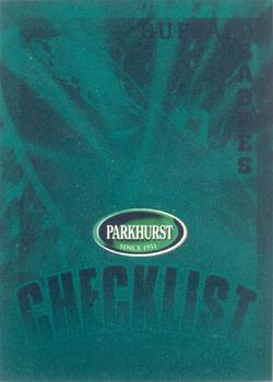 1995-96 Parkhurst International - Emerald Ice #297 Sabres Checklist Front