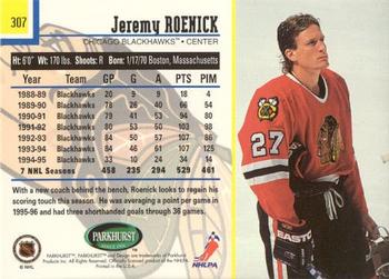 1995-96 Parkhurst International - Emerald Ice #307 Jeremy Roenick Back