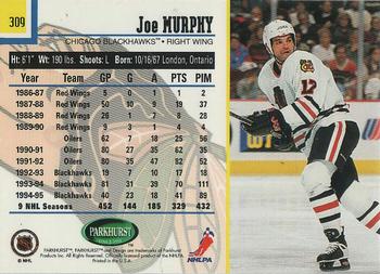 1995-96 Parkhurst International - Emerald Ice #309 Joe Murphy Back