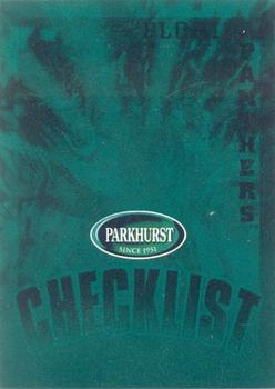 1995-96 Parkhurst International - Emerald Ice #360 Panthers Checklist Front