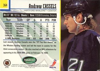 1995-96 Parkhurst International - Emerald Ice #364 Andrew Cassels Back