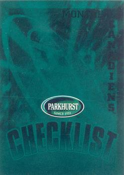 1995-96 Parkhurst International - Emerald Ice #387 Canadiens Checklist Front
