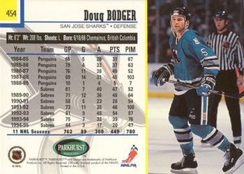 1995-96 Parkhurst International - Emerald Ice #454 Doug Bodger Back
