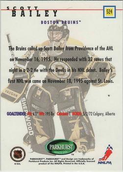 1995-96 Parkhurst International - Emerald Ice #524 Scott Bailey Back