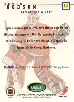 1995-96 Parkhurst International - Emerald Ice #525 Kevin Hodson Back