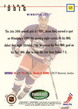 1995-96 Parkhurst International - Emerald Ice #529 Jason Doig Back