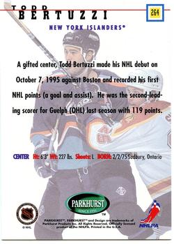 1995-96 Parkhurst International - Emerald Ice #264 Todd Bertuzzi Back