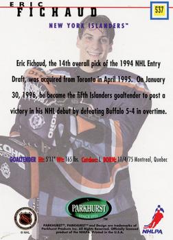 1995-96 Parkhurst International - Emerald Ice #537 Eric Fichaud Back