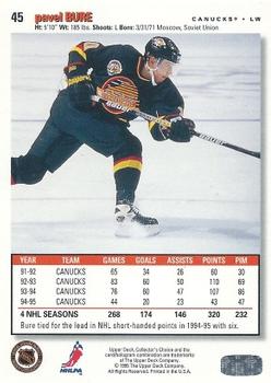 1995-96 Collector's Choice - Player's Club #45 Pavel Bure Back