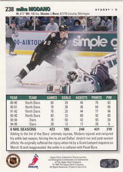 1995-96 Collector's Choice - Player's Club #238 Mike Modano Back