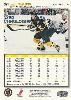 1995-96 Collector's Choice - Player's Club #321 Mats Naslund Back