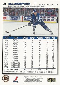 1995-96 Collector's Choice - Player's Club #20 Dave Andreychuk Back