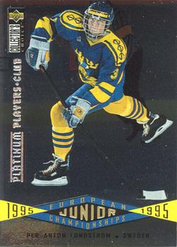 1995-96 Collector's Choice - Platinum Player's Club #346 Per Anton Lundstrom Front