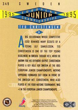 1995-96 Collector's Choice - Platinum Player's Club #349 Ted Christensen Back