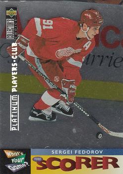 1995-96 Collector's Choice - Platinum Player's Club #365 Sergei Fedorov Front