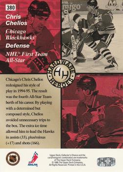 1995-96 Collector's Choice - Platinum Player's Club #380 Chris Chelios Back