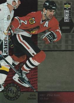 1995-96 Collector's Choice - Platinum Player's Club #380 Chris Chelios Front