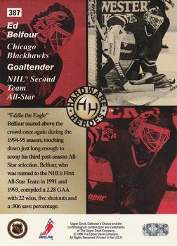 1995-96 Collector's Choice - Platinum Player's Club #387 Ed Belfour Back