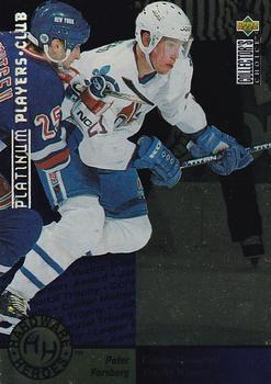 1995-96 Collector's Choice - Platinum Player's Club #391 Peter Forsberg Front