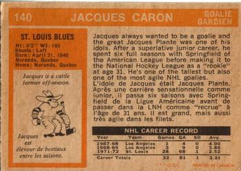 1972-73 O-Pee-Chee #140 Jacques Caron Back