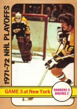 1972-73 O-Pee-Chee #30 1971-72 NHL Playoffs Game 3 Front