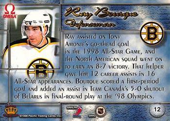 1997-98 Pacific Omega - Emerald Green #12 Ray Bourque Back