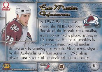 1997-98 Pacific Omega - Emerald Green #61 Eric Messier Back