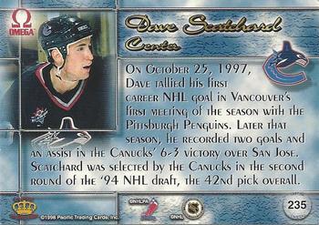 1997-98 Pacific Omega - Emerald Green #235 Dave Scatchard Back