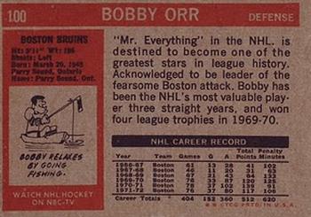 1972-73 Topps #100 Bobby Orr Back