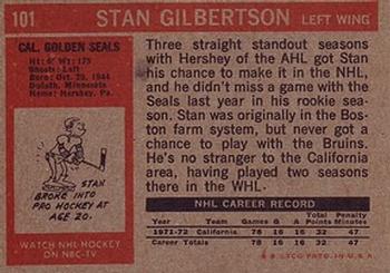 1972-73 Topps #101 Stan Gilbertson Back