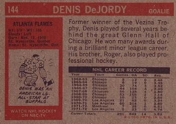1972-73 Topps #144 Denis DeJordy Back