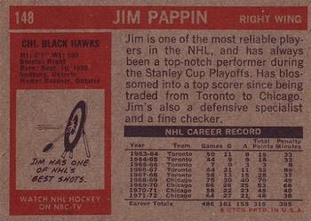 1972-73 Topps #148 Jim Pappin Back