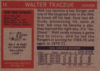 1972-73 Topps #14 Walter Tkaczuk Back