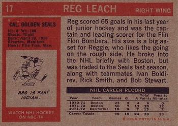 1972-73 Topps #17 Reg Leach Back