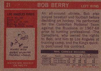 1972-73 Topps #21 Bob Berry Back