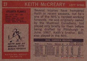 1972-73 Topps #27 Keith McCreary Back