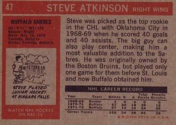 1972-73 Topps #47 Steve Atkinson Back